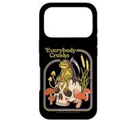 Carcasa para iPhone 17 Pro Everybody Croaks Frog Skull Mushroom Retro Funny Adult Humor