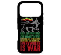 Carcasa para iPhone 17 Pro Everywhere IS War Discurso Haile Selassie León Judá Reggae
