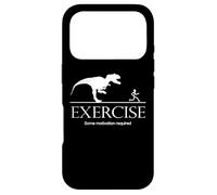Carcasa para iPhone 17 Pro Exercise Motivation Required Funny T-Rex Graphic Gym Saying