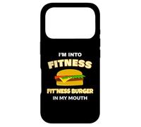 Carcasa para iPhone 17 Pro Exercise Quote I'm Into Fitness Fitness Burger In My Mouth