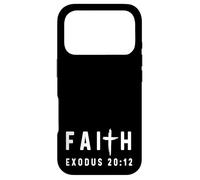 Carcasa para iPhone 17 Pro Éxodo 20:12 20 12 Fe Dios Jesús Padre Madre Honor