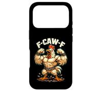 Carcasa para iPhone 17 Pro F-Caw-F Pollo Divertido Sarcasmo Ironía Crazy Screaming F-Caw-F