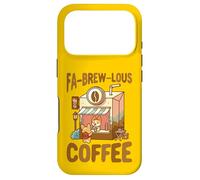 Carcasa para iPhone 17 Pro FA-Brew-Lous Corgi Juego de Palabras de café Barista Amante de los Perros