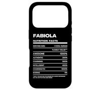 Carcasa para iPhone 17 Pro Fabiola Datos de Nutrición Nombre Gracioso