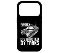 Carcasa para iPhone 17 Pro Fácilmente distraído por los Tanques, el Tanque de Batalla M1 Abrams Divertido
