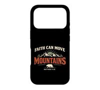 Carcasa para iPhone 17 Pro Faith Can Move Mountains Retro Sunset Bible Verse Christian