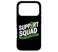 Carcasa para iPhone 17 Pro Familia de Fuentes Support Squad Liver Cancer Awareness Green Ribbon