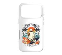 Carcasa para iPhone 17 Pro Fantasma de Spooky Girls Beach Crew para Halloween, Retro y veraneo