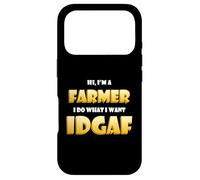 Carcasa para iPhone 17 Pro Farmer Idgaf Funny Vegetable/Animal Food Farming Rancher