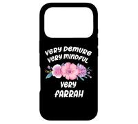 Carcasa para iPhone 17 Pro Farrah Personalized Very Demure Very Mindful Farrah Name