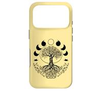Carcasa para iPhone 17 Pro Fases de la Luna Retro 60's 70's Vibe Árbol de la Vida Gráfico