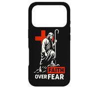 Carcasa para iPhone 17 Pro Fe sobre el Miedo Cristiano Motivacional Jesús Cruz Pastor