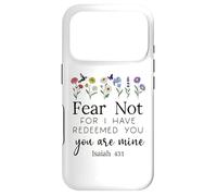 Carcasa para iPhone 17 Pro Fear For Not You Are Mine Isaiah 43:1 Bible Verse Christian