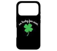 Carcasa para iPhone 17 Pro Felicidad Trébol Trébol De La Suerte Solo Estoy Feliz