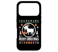 Carcasa para iPhone 17 Pro Feliz Navidad Goat Ugly Sweater Xmas Knit