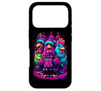 Carcasa para iPhone 17 Pro Feliz Navidad Pollo Trio Luces Festivas