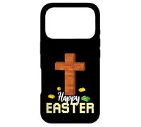 Carcasa para iPhone 17 Pro Feliz Pascua Bloque Constructor de Ladrillos de Construcción Jesús Cruz Fe