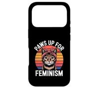 Carcasa para iPhone 17 Pro Feminismo Retro Gato Feminista Poder