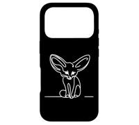 Carcasa para iPhone 17 Pro Fennec Fox Line Art Minimalista Desierto Animal Diseño