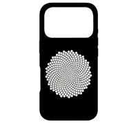 Carcasa para iPhone 17 Pro Fibonacci Girasol Semilla Espiral Sagrada Naturaleza Geometría Arte