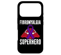 Carcasa para iPhone 17 Pro Fibromialgia Superhero Warrior Fighter Purple Ribbon