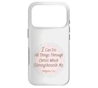 Carcasa para iPhone 17 Pro Filipenses 4:13 Puedo Hacer Todas Las Cosas a través de Cristo KJV