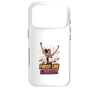 Carcasa para iPhone 17 Pro Finish Line Chaser Running Motivación Atleta Diseño