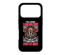 Carcasa para iPhone 17 Pro Fireman Yes I Know I Am On Fire Firefighter Firefighters