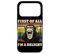 Carcasa para iPhone 17 Pro First of All I'm A Delight Vintage Monkey Funny Chimpancé