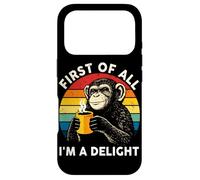 Carcasa para iPhone 17 Pro First of All I'm A Delight Vintage Mono Café Divertido