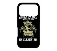 Carcasa para iPhone 17 Pro Fisher of Men We Catch 'Em, Él los Limpia (Mateo 4:19)