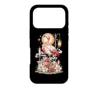 Carcasa para iPhone 17 Pro Flamingo Coqueta Católica Sagrada Vintage Kitsch Floral Bow