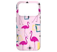 Carcasa para iPhone 17 Pro Flamingo Midcentury Mid Century Retro Geometric Modern