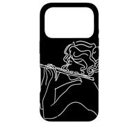 Carcasa para iPhone 17 Pro Flauta Chica One Line Drawing Música de Cámara