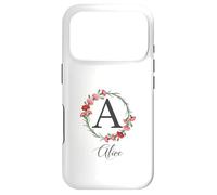 Carcasa para iPhone 17 Pro Floral Alice Nombre Flores Nombre Personalizado Alice