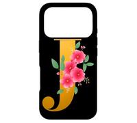 Carcasa para iPhone 17 Pro Floral J Alphabet Cute Initial Monogram Letter J Graphic