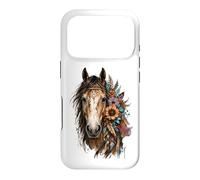 Carcasa para iPhone 17 Pro Floral Wild Horse Country Equitación Boho Western Cowgirl