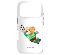 Carcasa para iPhone 17 Pro Fly High, Save, Cool Teddy Bear Goal Keeper Playing Soccer