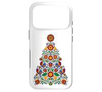 Carcasa para iPhone 17 Pro Folk Christmas Tree Birds Bell Floral Polish Holiday