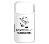 Carcasa para iPhone 17 Pro Fontanero Divertido Cuanto más húmedo te vuelves más rápido vengo. Fontanería