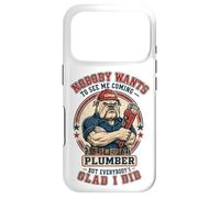 Carcasa para iPhone 17 Pro Fontanero Divertido Nadie Quiere verme Venir Bulldog Plumbing