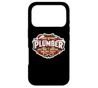 Carcasa para iPhone 17 Pro Fontanero Feliz Navidad Servicio Reparación Holiday Cheer On Call