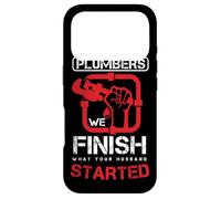 Carcasa para iPhone 17 Pro Fontanero Fontanería Acabado Lo Que Su Marido Empezó