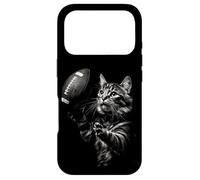 Carcasa para iPhone 17 Pro Football Cat Funny American Football Kitten Women Men Kids