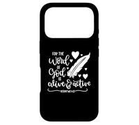 Carcasa para iPhone 17 Pro For The Word of God Is Alive and Active Versículo de la Biblia
