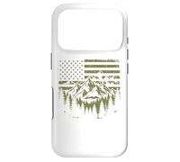 Carcasa para iPhone 17 Pro Forest Tree Wildlife Nature Outdoor American USA Flag