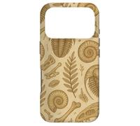 Carcasa para iPhone 17 Pro Fossils Ferns and Trilobites Sepia Pattern for Rockhounds