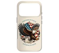 Carcasa para iPhone 17 Pro Founded and Standing in Faith Vintage Watercolor Eagle 1776