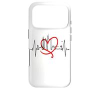 Carcasa para iPhone 17 Pro Frankfurt Skyline Heartbeat Alemán I Love Frankfurt Am Main