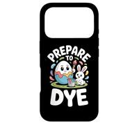 Carcasa para iPhone 17 Pro Frase Divertida Pascua Prepare To Dye Huevo